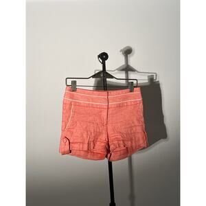 Vintage bebe salmon pink linen shorts size 2